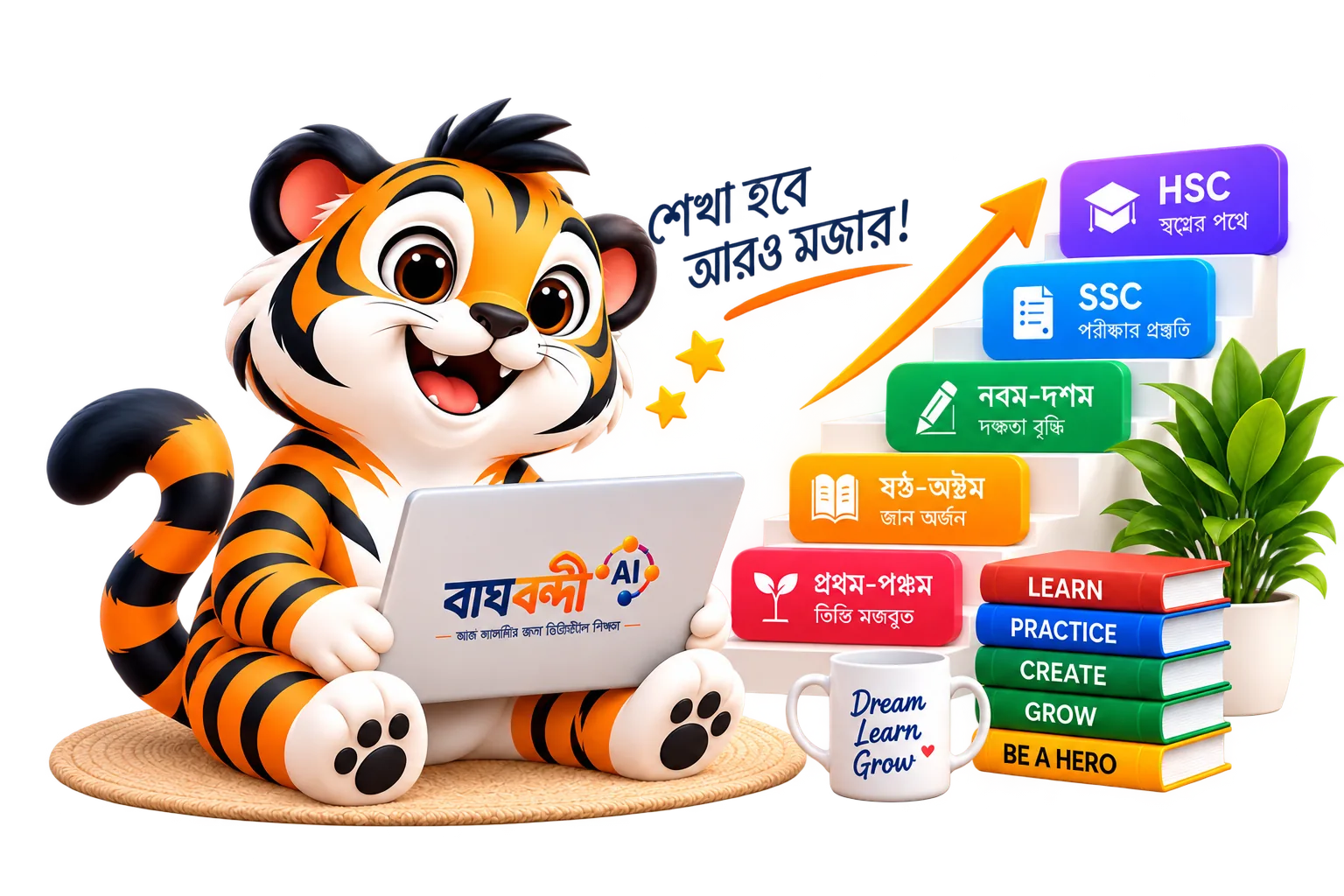 বাঘবন্দী AI মাসকট